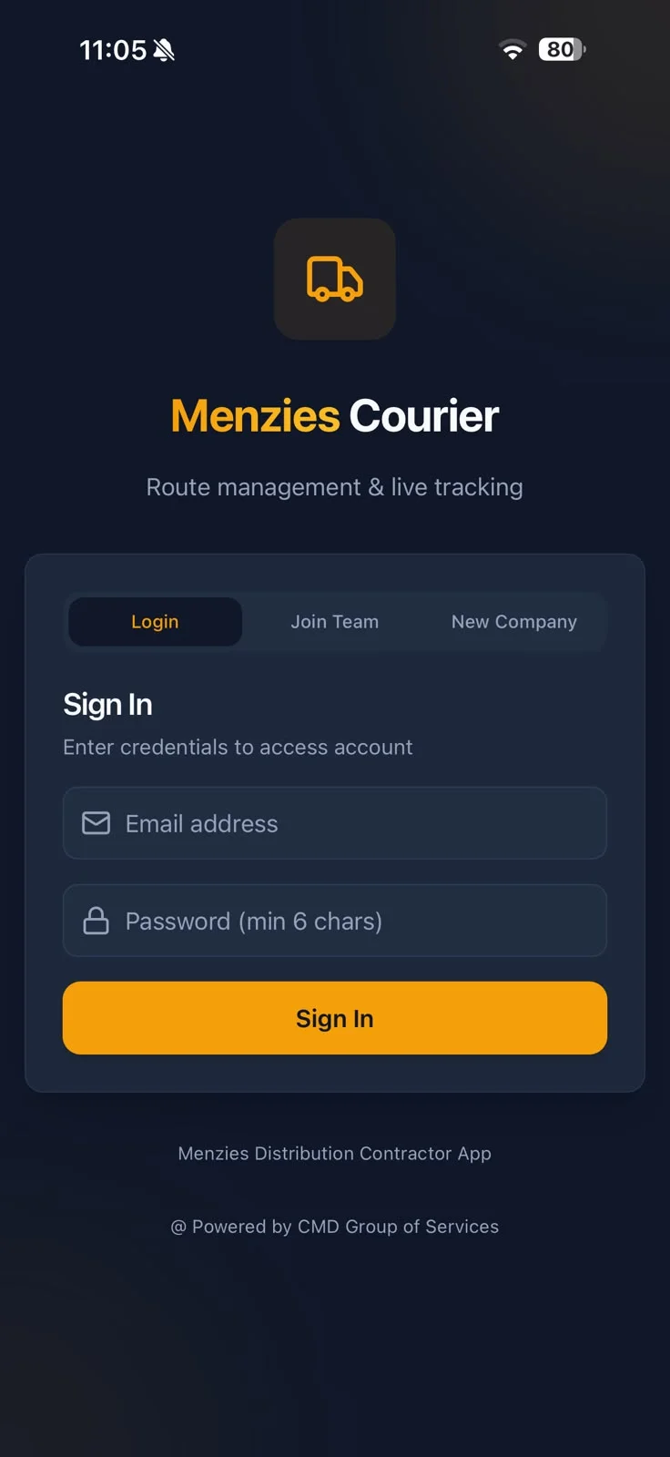 TracDrop delivery operations dashboard